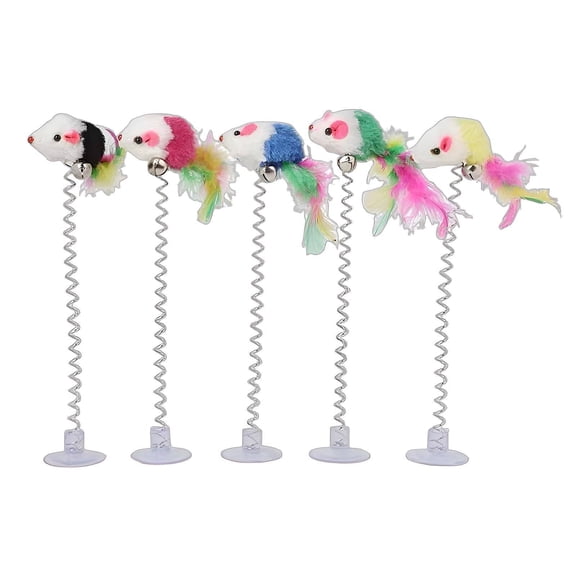BESTSKY 2026 New Cat Springs,Suction Cup Design Cat Toy Wand,Firmly Attaches Cat Spring Toy,Multicolor for Interactive Play, Exercise, Mental Stimulation, Scratching, Hunting Games.