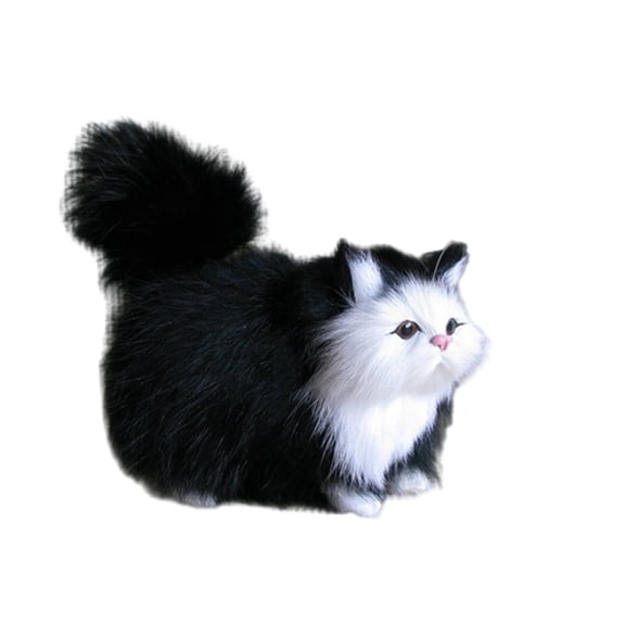 BESTSKY 2026 New Cat Stuffed Animal,Adorable Cat Stuffed Cat,Detailed Stitching Comforting Touch Cat Stuffy,Black for Cuddling, Gift, Home Decoration, Kids' Room, Collection