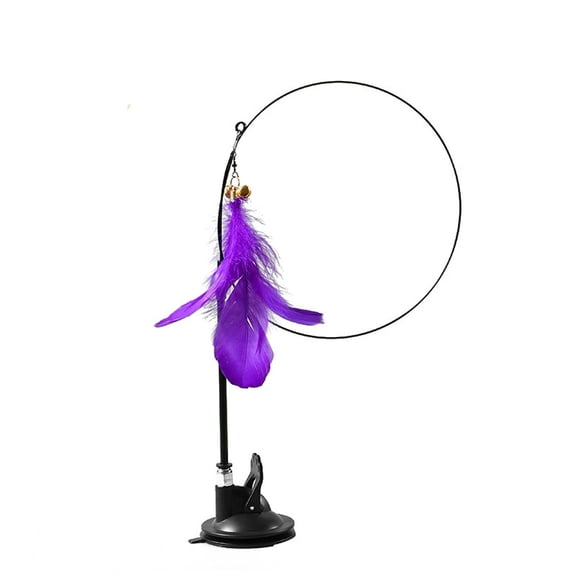 BESTSKY 2026 New Cat Tunnel Strong Suction Cup Interactive Cat Toy Sturdy Steel Wire Fun Interactive Toy Cat Nip for Cats Play Exercise Purple