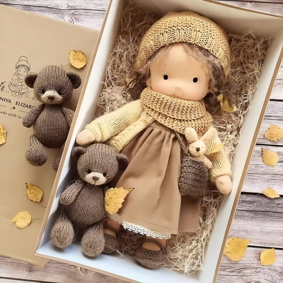 BESTSKY 2026 New Childhood Doll Handmade,Handmade Dolls Gifts,Vintage Crocheted Doll for Home,Decor,Gift,Collection