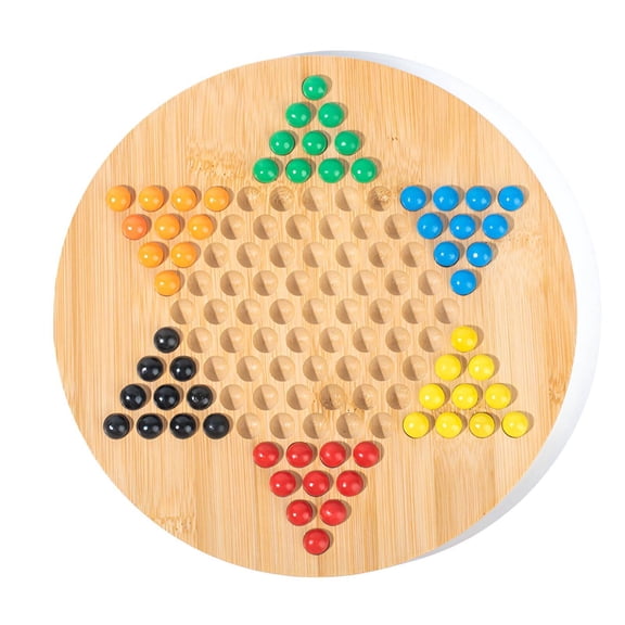BESTSKY 2026 New Chinese Checkers,Puzzle Checkers Design Checkers Board Game,Logical Thinking Chinese Checkers Board Game,Brown