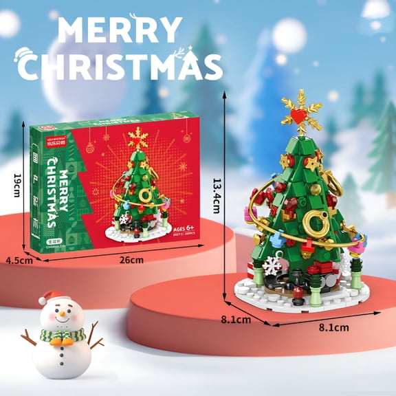 BESTSKY 2026 New Christmas Advent Calendarfor Kids 12 Days Countdown Christmas Tree Train Santa Sleigh Building Kit Compatible with Advent Calendar for Boys Girls