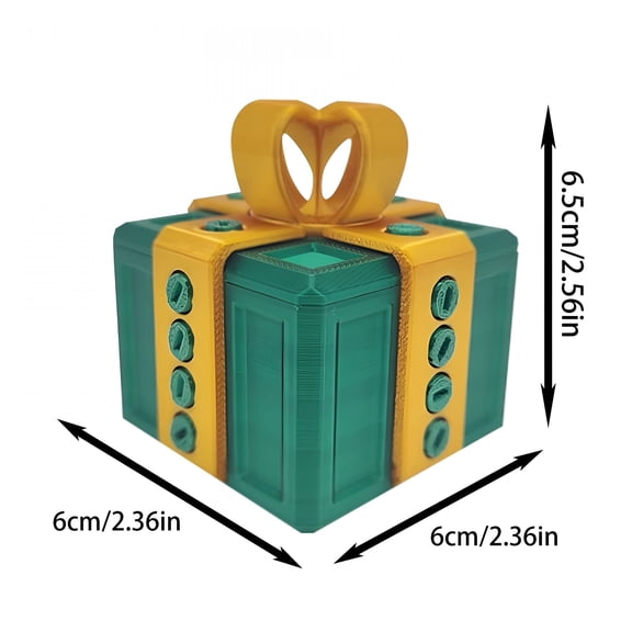 BESTSKY 2026 New Christmas Annoying Gift Box with Screws Prank Gift Box Gag Gift Box the Annoying Present Pop Up Finger Prank Box Money Gift Box Funniest Gag Gifts Funny 3D Printed Gifts Prank 2.4''