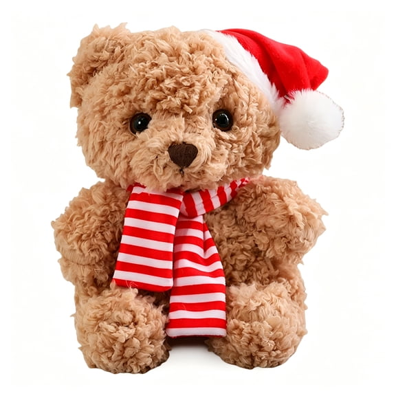 BESTSKY 2026 New Christmas Teddy Bear Doll,Soft Cuddly Teddy Plush Bear Stuffed Animal Toy,Companion and Comfort Doll,Plush Gift for Boys Girls,Bear Doll for Christmas Valentine'S Day