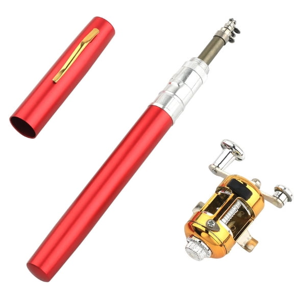 BESTSKY 2026 New Collapsible Fishing Rod,Fishing Enthusiasts Fishing Pole,Folding Rod Fishing Rod for Lake, River, Pond, Travel Red