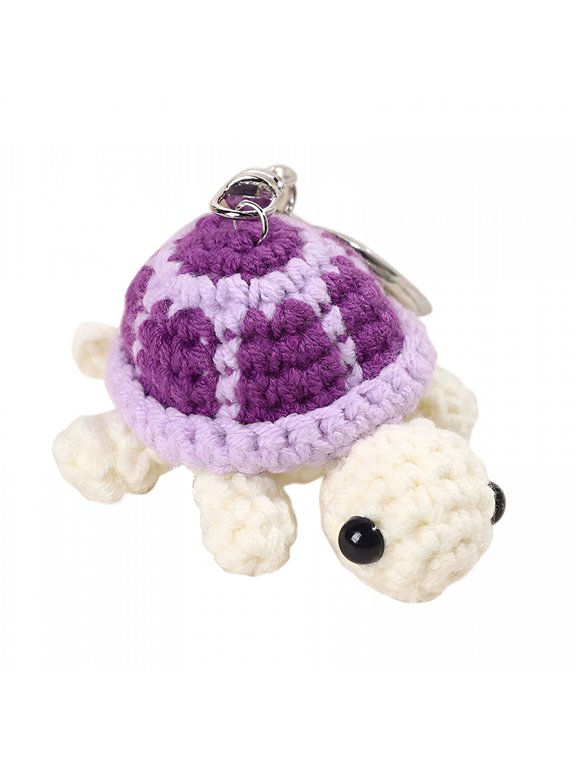 2026 New Cute Knitted Turtle Keychain Emotional Support Positive Crochet Sea Turtles Dolls Funny Knitted Mini Turtle Gifts for Room Home Decor