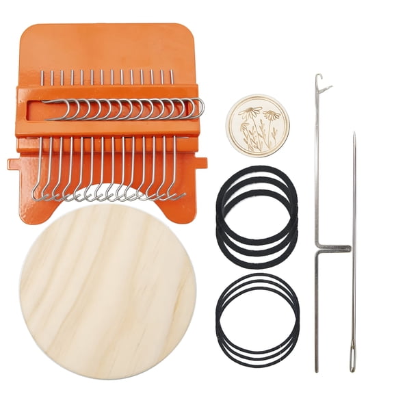 BESTSKY 2026 New Darning Loom Speedweve Type Weave Tool,14 Hooks Convenient Small Weaving Loom Kit for Beginners Quickly Mending Jeans,Repair Holes,Diy Beautiful Weaving Arts on Clothes Socks
