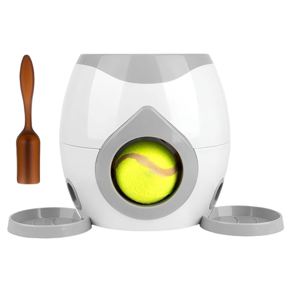 BESTSKY 2026 New Dog Ball Thrower Launcher,Interactive Fun Ball Thrower for Dogs,Mental Stimulation Dog Ball Thrower,For Fetch,Exercise,Play,Gray
