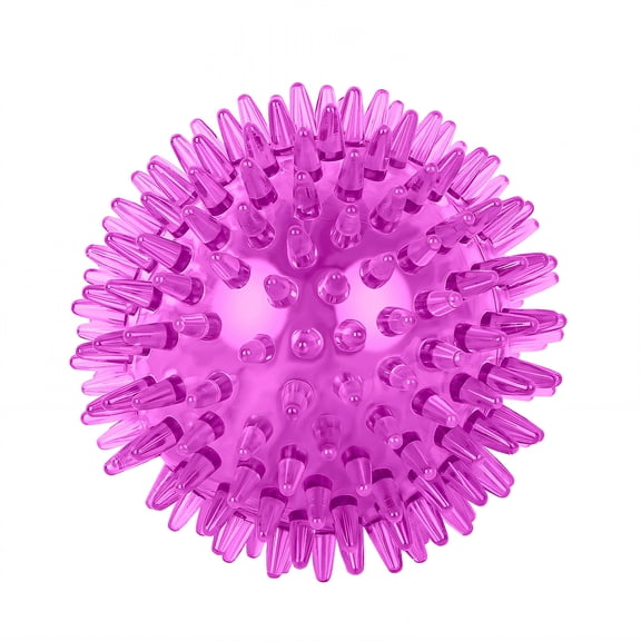 BESTSKY 2026 New Dog Balls for Aggressive Chewers,Food-Grade Rubber Dog Squeaky Toys,Encourage Chewing Interactive Dog Ball,Purple,2.56",For Playing,Fetching,Indoor,Backyard,Training,Teething