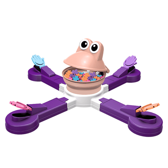 BESTSKY 2026 New Eating Bones Board Game,Adorable Cartoon Design Family Puzzle Game,High Elasticity Mechanism Classic Feed Board Game,Purple