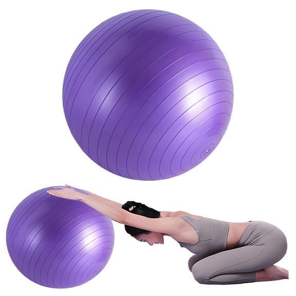 BESTSKY 2026 New Exercise Ball 29.53In Exercise Balls for Workout Pilates Anti-Slip Pilates Ball Purple