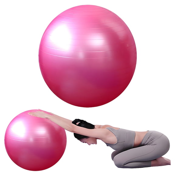 BESTSKY 2026 New Exercise Ball,29.53In Workout Ball,Safety and Explosion-Proof Exercise Balls for Yoga,Fitness,Home,Gym,Pink