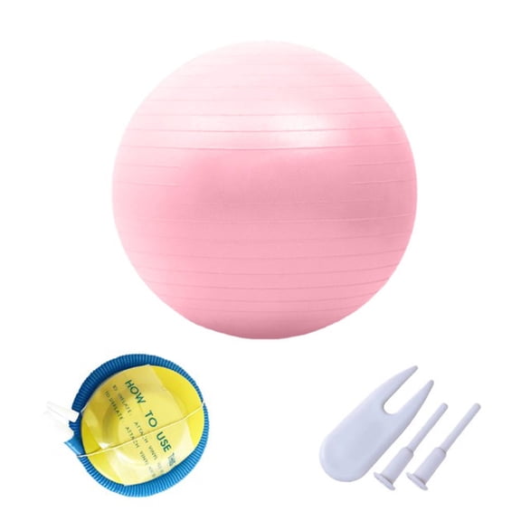 BESTSKY 2026 New Exercise Ball Small Pilates Ball Exercise Balls Physical Therapy at Home Gym and Office Pregnancy Quick Pump Included Pink