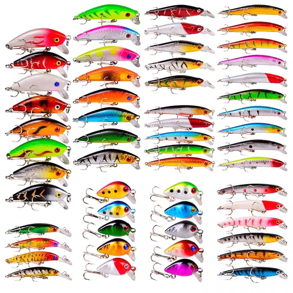 BESTSKY 2026 New Fishing Lures Kit Soft Hard Fishing Lures Baits Set with Hooks Fishing Gear for Saltwater and Freshwater Bass Trout Redfish