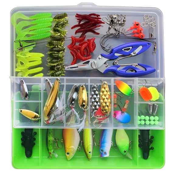 BESTSKY 2026 New Fishing Lures Tackle Box Bass Fishing Kit, Saltwater and Freshwater Lures Fishing Gear Including Fishing Accessories and Fishing Equipment for Bass, Trout, Salmon