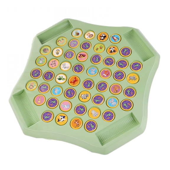 BESTSKY 2026 New Flip Chess Memory Game,Animals Flip Chess Game,Memory Flip Chess Fruit,Flip Chess Board Game,52 Pattern Cards Flip Chess Game with Flip Pens and Stickers for Party Activities