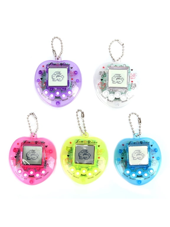 Nostalgic Electronic Pet Game Machine, Portable Virtual Pet Toy with 168 Animals, Retro Keychain Gadget for Kids