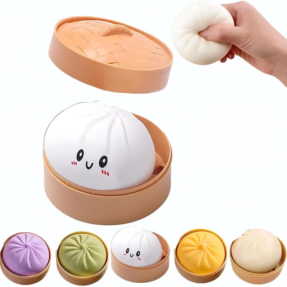 BESTSKY 2026 New Giant Dumpling Squeezable,4/6/10 Inch Jumbo Dumpling Stress Ball,Soft Squeeze Decompression Dough,Anxiety Relief Fidget,Adult Fidget Tool Stress Balls Squeeze