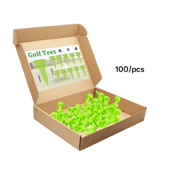 BESTSKY 2026 New Golf Tees Bright Colors, Short Golf Tees with Stepped Castle Design for Consistent Height, High-Quality Unbreakable Plastic Tees for Golf Practice, 100 Pcs