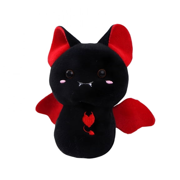 BESTSKY 2026 New Halloween Adorable Black Bat Plush Toy Soft Stuffed Animal Doll with Black Wings, Perfect Gift for Adults & Collectors, 5.5In