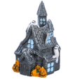 thumbnail image 1 of BESTSKY 2026 New Halloween Haunted House Figurine with Ghost Pumpkin for Halloween Decorations,Halloween Resin Village Statue for Indoor Outdoor Party Decor for Desk, Shelf, Mantel, Porch, 1 of 7