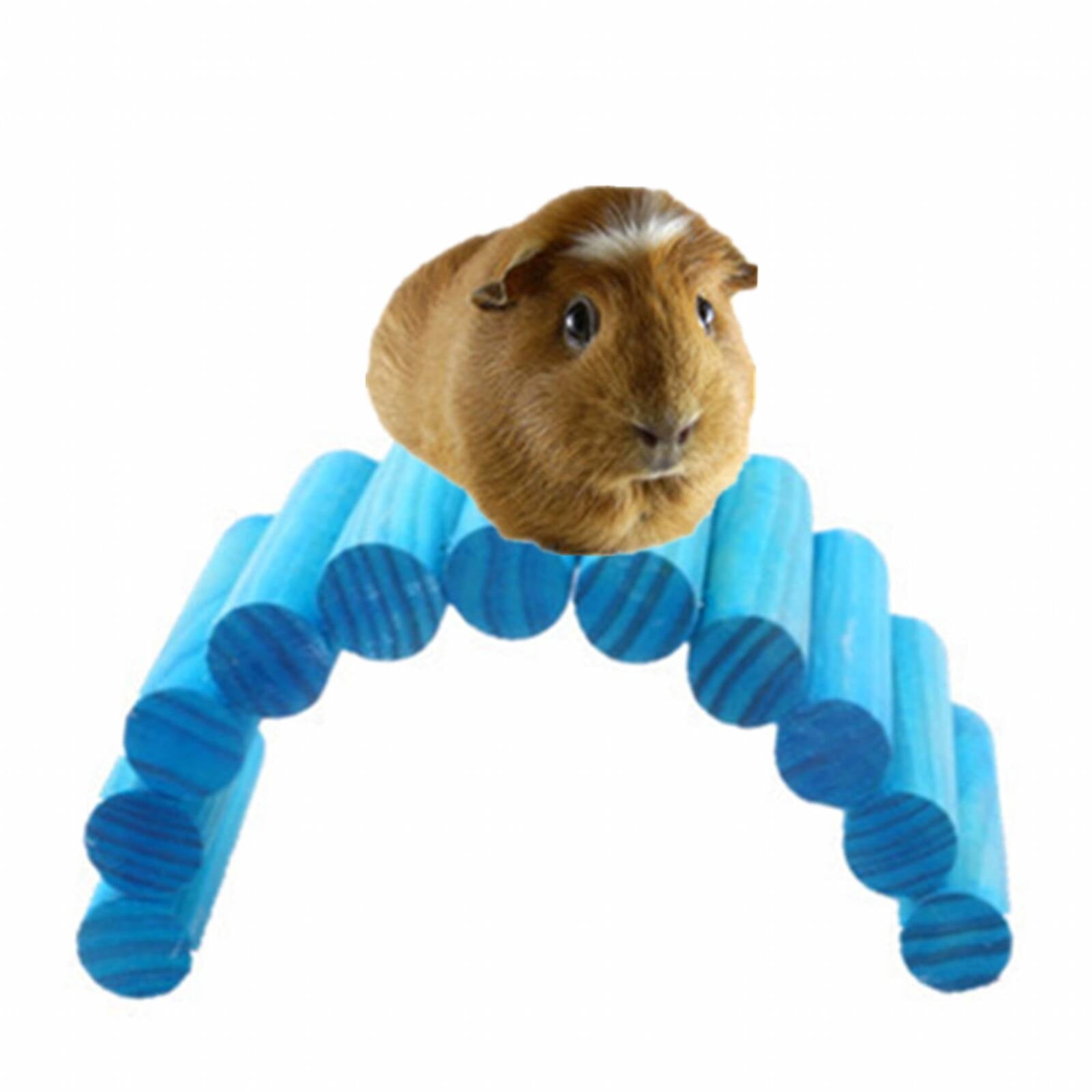 BESTSKY 2026 New Hamster Toys Bite-Resistant Toy Hamster House Safe Natural Material Hamster Climbing Toys Blue for Fun Climbing Chewing Exercise Cage Enrichment Stress Relief