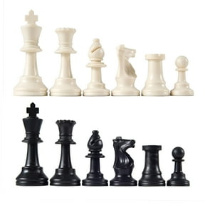 BESTSKY 2026 New Heavy Weight Chess Game Set for Schools, Chess Board Game International Chess Pieces Complete Chessmen Set Black & White