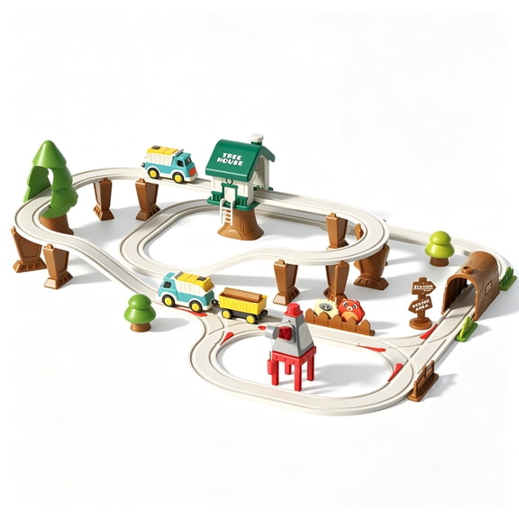 BESTSKY 2026 New High-Speed Train Set for Urban Rail Adventure,Magnetic Connection Train for Boys&Girls,Train Track for 3-7 Years Old Toddlers&Kids,Railway Set Christmas Toys for Kids
