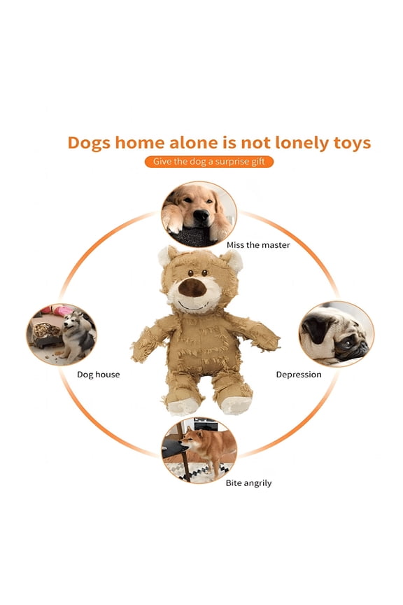 2026 New Indestructible Robust Bear,Dog Toys for Aggressive Chewers,Indestructible Squeaky Toys for Dogs,Sturdy Squeaky Dog Toys for Heavy Chewers,Interactive Dog Toys