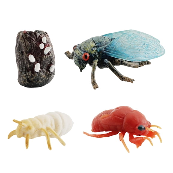 BESTSKY 2026 New Insects Growth Cycle Model,Natural Hue Cicada Growth Cycle,Local Refinement Insects and Halloween Toys,For Education,Science Class,Learning,Toy Display,Style6