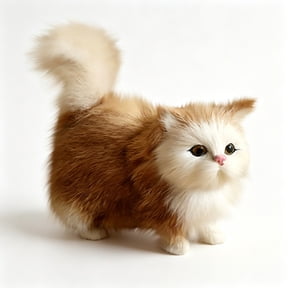 BESTSKY 2026 New Interactive Companion Robot Cat Pets,Handmade Weighted Stuffed Animals,Cat Plush Toy with Voice Response,Realistic Heartbeat and Purring,Ragdoll Cat