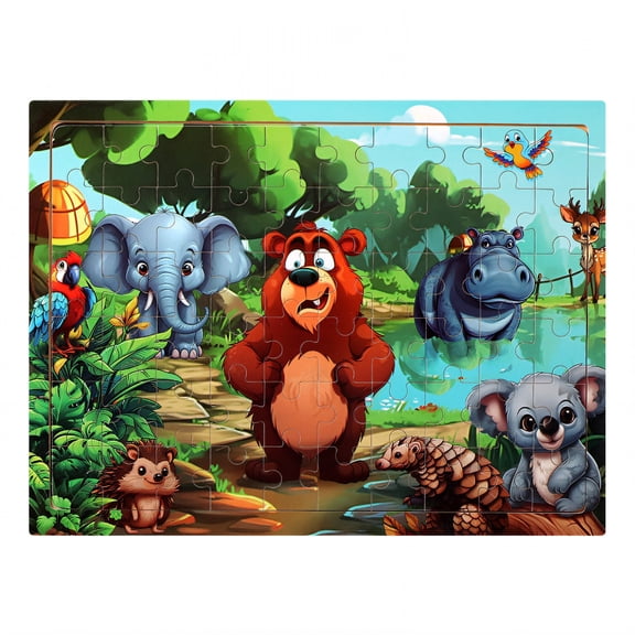 BESTSKY 2026 New Jigsaw Puzzles,Puzzle Piece Logic Game Puzzle for 3 Year Old,Cognitive Development Puzzle Image Jigsaw Puzzle,Style2,11.7*8.8In