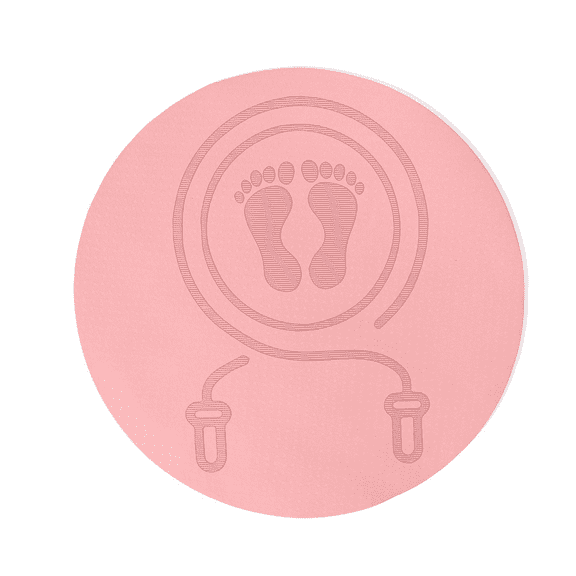 BESTSKY 2026 New Jump Rope Mat Shock Absorption and Sound Insulation Household Mute Mat Indoor Outdoor Fitness Sports Yoga Mat for Jump Rope Exercise Workout Pink (23.623.60.2")