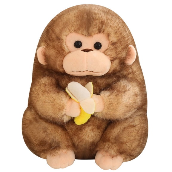BESTSKY 2026 New Kawaii Stuff,30Cm Cute Monkey Design Anime Plush,Soft Touch Plush Filling Small Stuffed Animals for Gift, Collection, Home Decor Brown