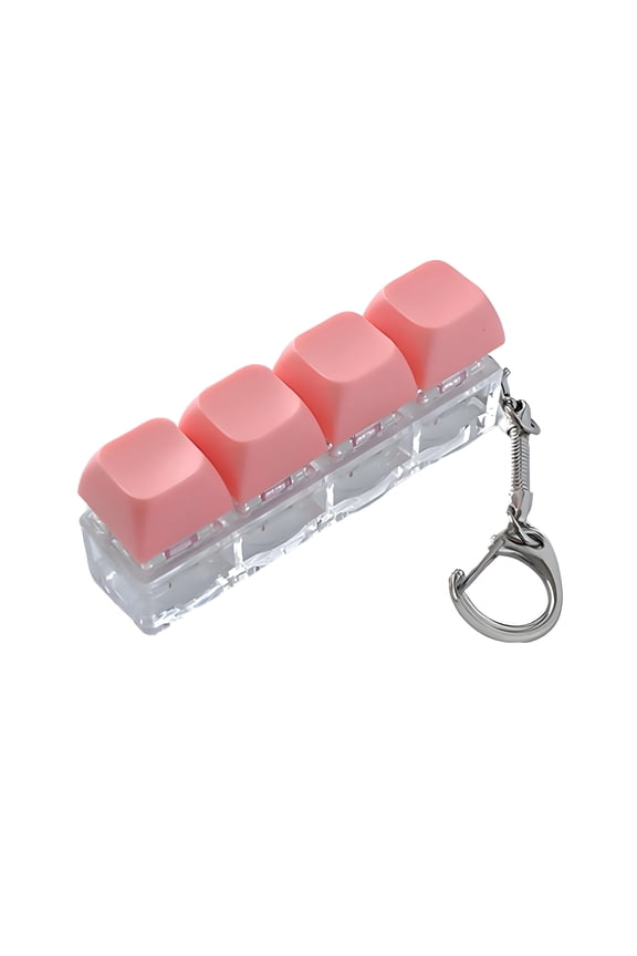 2026 New Keyboard Clicker Fidget Toy,Clicker Fidget Toy,Keyboard Keychain for Office Stress Relief,For Office,Home,School,Travel,Commute,Red