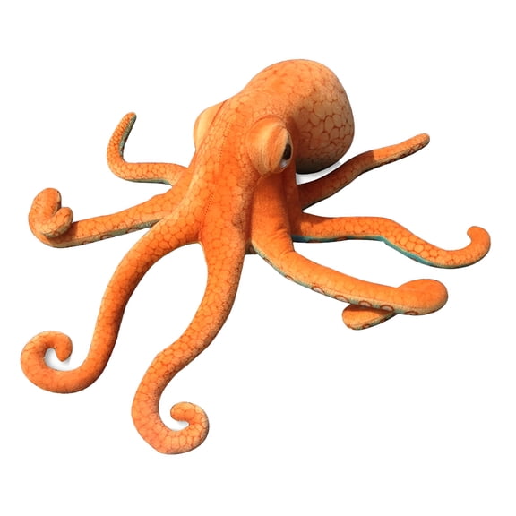 BESTSKY 2026 New Large Realistic Stuffed Marine Animals Soft Plush Toy Octopus Orange Gift for Kids Children for Indoor Play,Bedtime Cuddles,Educational Play,Birthday Gifts