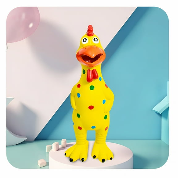 BESTSKY 2026 New Large Screaming Chicken Dog Toys,Yellow Rubber Chicken,Squeeze Squeaky and Screaming Chicken,Prank Novelty Toy for Kids Or Adults