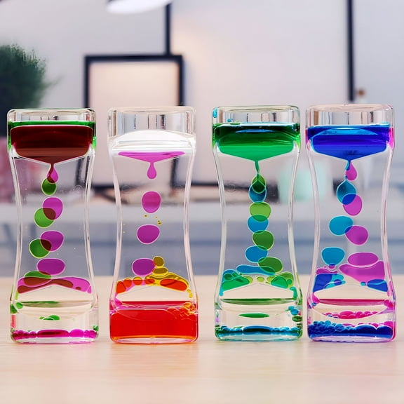 BESTSKY 2026 New Liquid Timer Colorful Multi-Functional Acrylic Anxiety Relief Liquid Motion Timer for Kids