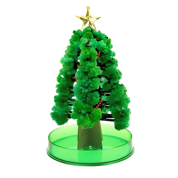 BESTSKY 2026 New Magic Growing Skinny Christmas Tree Crystal Christmas Tree Green Colorful Presents Novelty Kit for Kids Funny Educational&Party Toys Diy Christmas Tree Tabletop Small Christmas Tree