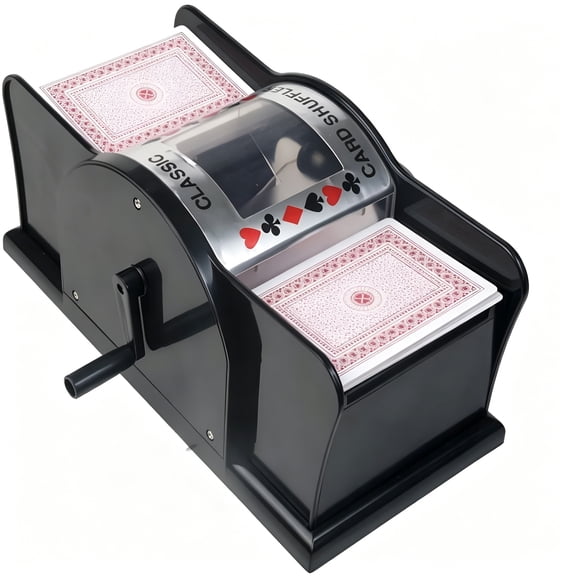BESTSKY 2026 New Manual Card Shuffler Machine for Casino Poker Deck/Playing Cards,Bridge and Poker,1-2 Deck,Handle Shuffle for Home Game,Casino,Party,Tournament,Card Night
