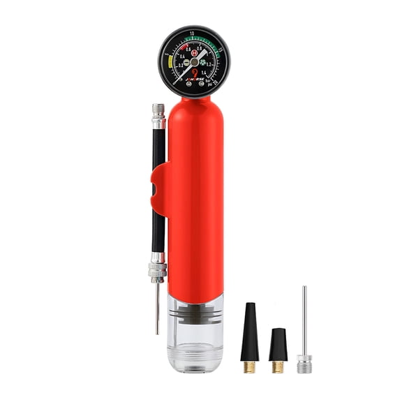 BESTSKY 2026 New Mini Basketball Inflator with Pressure Gauge Premium Dual Action Ball Pump Soccer Football Air Inflator for Gym,Playground,Field,Home