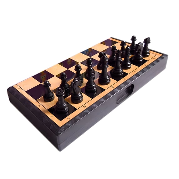 BESTSKY 2026 New Mini Chess Set Foldable Chessboard Chessmen 2 Players Board,For Chess Games,Travel,Indoor Activities,Board Games,Family Entertainment