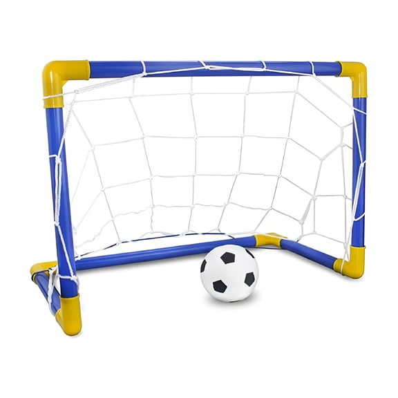 BESTSKY 2026 New Mini Football Goal Plastic Soccer Ball Post Net with Pump Kit Home Sport Removable Play Toys for Children Gifts Self-Set Soccer Goal