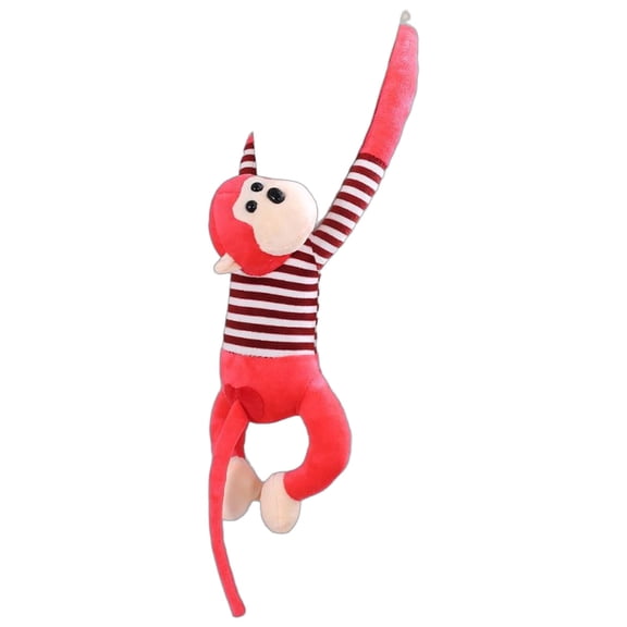BESTSKY 2026 New Monkey Toy Long Arm Design Kids Toys Cartoon Monkey Shape Long Arm Monkey Light Red for Playtime Kids Rooms Bedtime Fun Activities Parties Gift Giving.