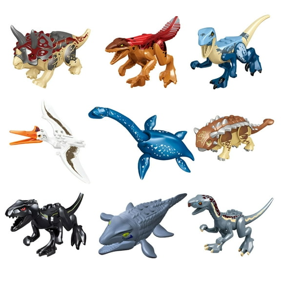 BESTSKY 2026 New Mosasaurus Toy 9Pc Large Particle Dinosaur Building Blocks Toy - Suitable for 3, 4, 5, and 8-Year-Old Boys and Girls - Safe to Cultivate Creativity