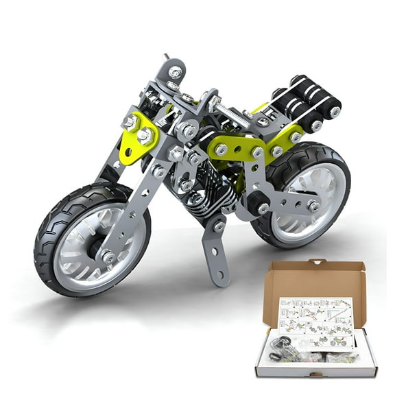 BESTSKY 2026 New Motorcycle Erector Set,Stem Building Projects Toys for Kids 8+ Years Old,Metal Building Construction Model Kit,Motorcycle Building Blocks Educational Toys