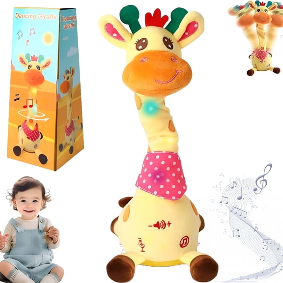 BESTSKY 2026 New Musical Giraffe Toy,Talking Dancing Singing Giraffe,Dancing Giraffe Toys,With Shining Led Lights,Adjustable Volume Function,Voice Imitation(Rechargeable)
