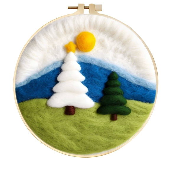 BESTSKY 2026 New Needle Felting Kit Soft Embroidered Texture Snowman Kit Gentle Decorative Finish Craft Kits for Adults Style2 for Home Decor Diy Projects Crafting Enthusiasts Holiday Decorations.