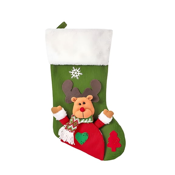 BESTSKY 2026 New Personalized Christmas Stocking with Name-18 Inch Custom Embroidered Santa Snowman Reindeer Design,Plush Cuff Mantel Hanging Decor,Custom Stockings Christmas