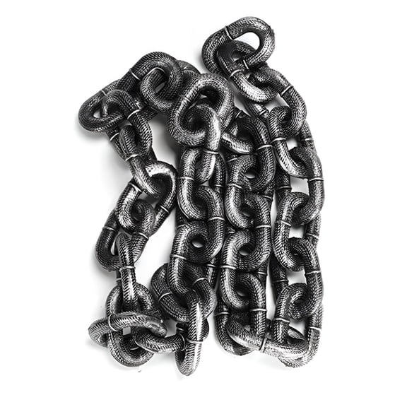 BESTSKY 2026 New Plastic Chains Props Toy Halloween Decorative Chain Black Plastic Halloween Props for Halloween Parties, Haunted Houses, Outdoor Decor, Spooky Themes, Holiday Decorations